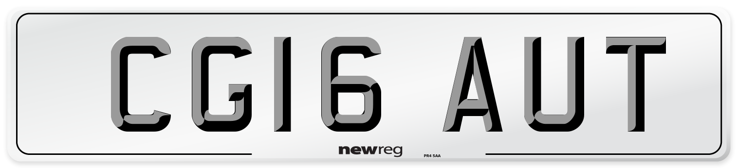 CG16 AUT Number Plate from New Reg